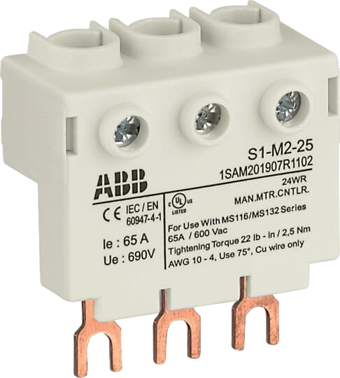 S1-M2-25 3 fazlı besleme terminali